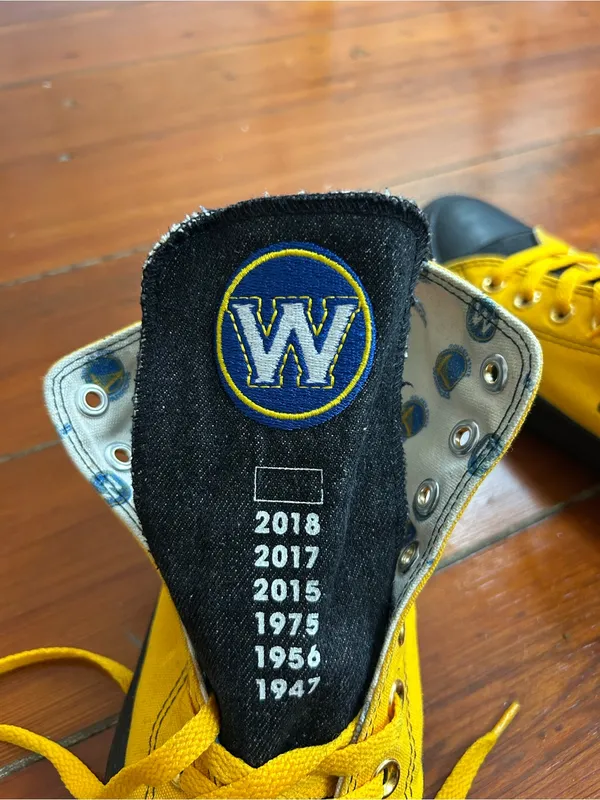 Converse Chuck Taylor NBA Golden State Warriors High Tops Men’s 7 Women’s 9 👽🧡 - Image 5