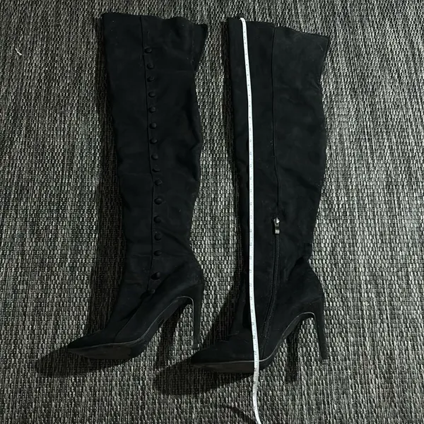 Hot Kiss Knee High Suede Boots Size 8 - Image 6