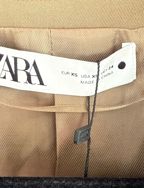 Zara Olive Button-Front Tailored Vest Size XS - Image 2