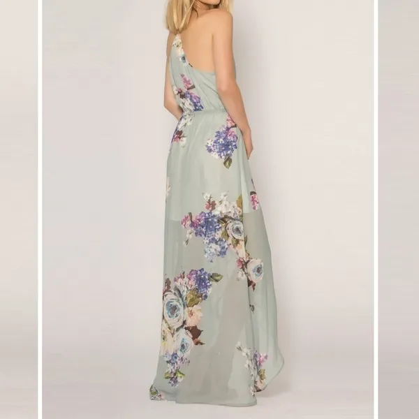 NWT LAVENDER BROWN Pink Racerback Wrap Maxi Dress Small - Image 11