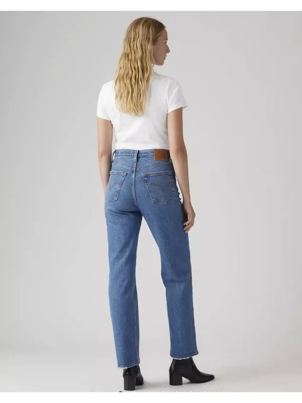 New Levi's 32x27 Premium Ribcage Straight Ankle Women's Jeans Dance Around - Image 2