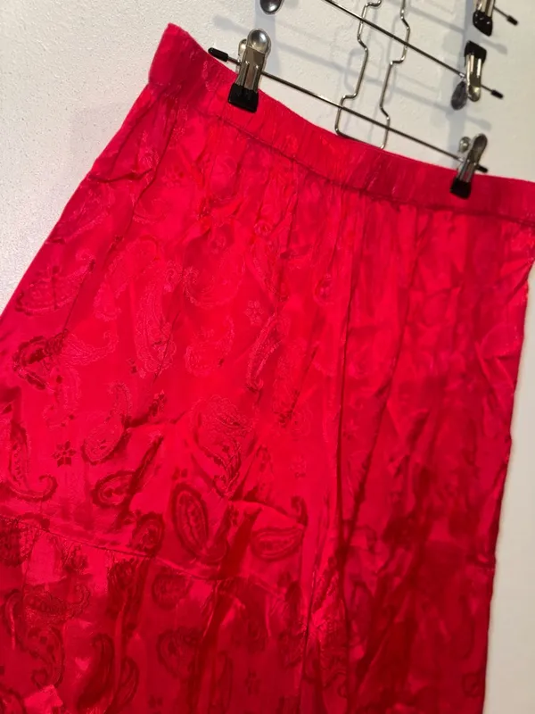 Natural Life Red Floral Jacquard Patti Palazzo Pants - Size L - NWOT - Image 4