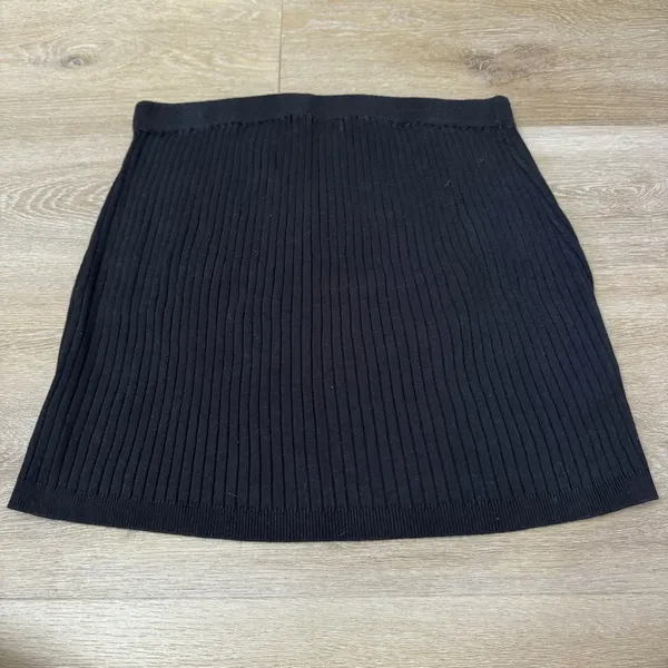 FP Beach Free People Callie Black Ribbed Women's Skirt - Image 5