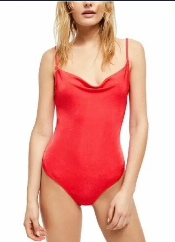 Free People Small Intimately NEW Cowl in the Club Thong Bodysuit BNWTS SMALL - Image 5