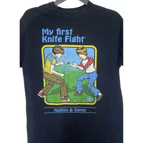 Hot Top T Shirt Sz Medium Black Graphic Cartoon Hobbies Games Gothic Grunge - Image 3