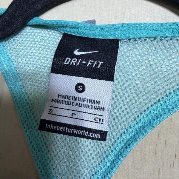 Nike Dri-FIT Racerback Tank Top‎ Women’s Small Blue Print Athletic Running Gym - Image 4