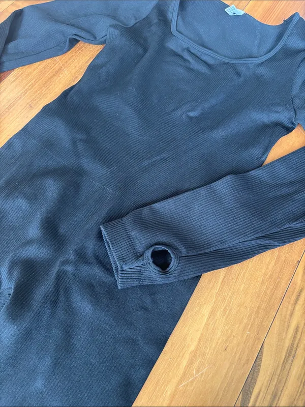 Black ribbed bodysuit Size L - Image 3