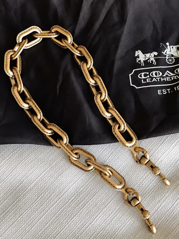 Coach Gold Chunky Chain Link Strap - Image 3
