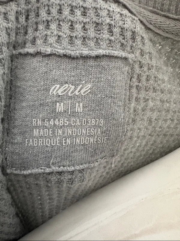 Aerie Brooklyn The Sweat Waffle Crew Oversized Sweatshirt Medium - Image 6