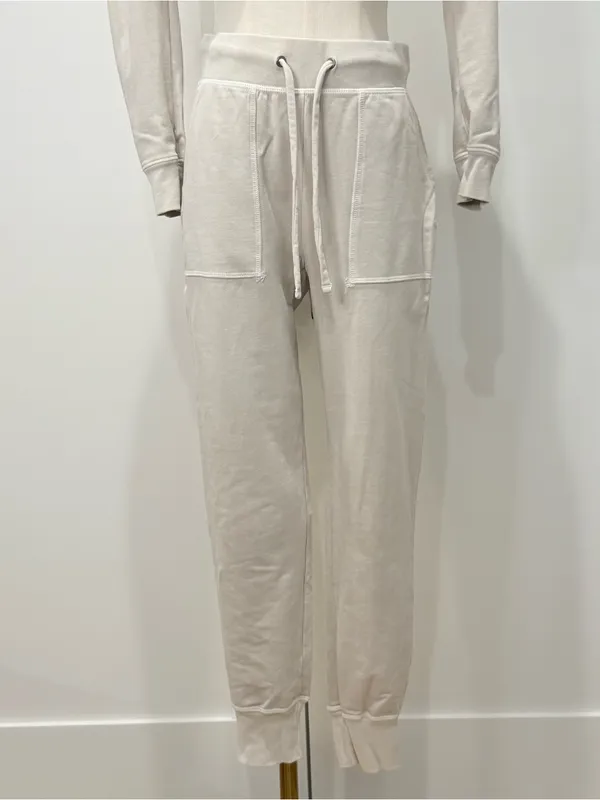 Goodlife Micro Terry Lounge Set Small Beige Hoodie Joggers Travel Minimal Comfy - Image 5