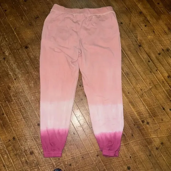 Wildfox Hadley pink tie dye loungewear L cozy joggers - Image 5