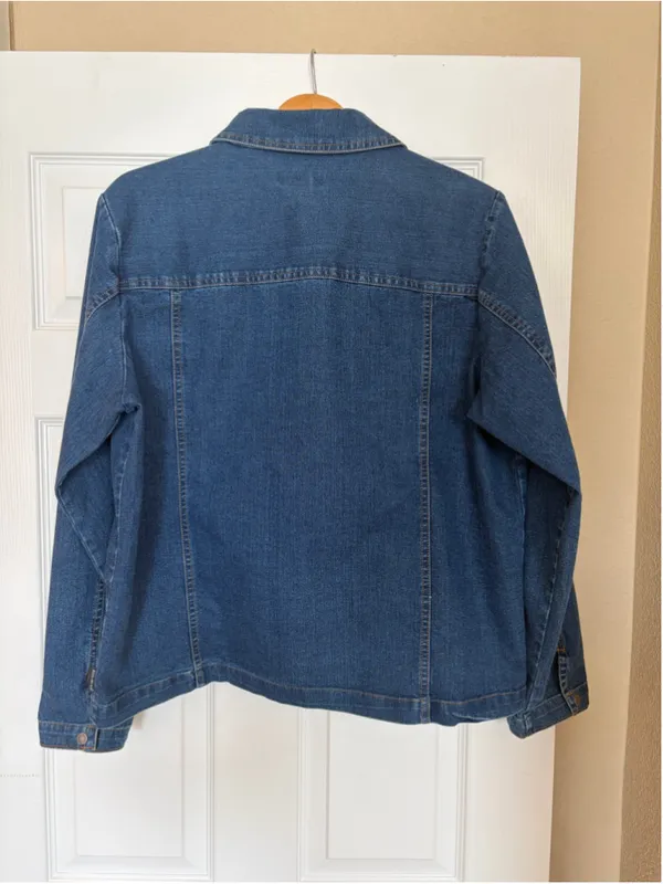 NWOT Woolrich Stretch Jean Jacket Women’s Large Americana Workwear Chic U9 - Image 2