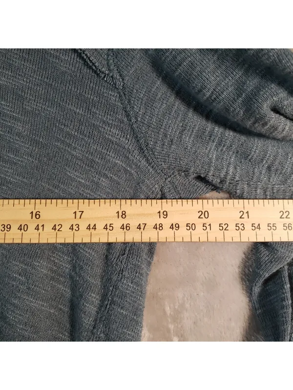 Free People We The Free Women's Knit Pullover Sweater Blue Cowl Neck Raglan Long Sleeve M - Image 4