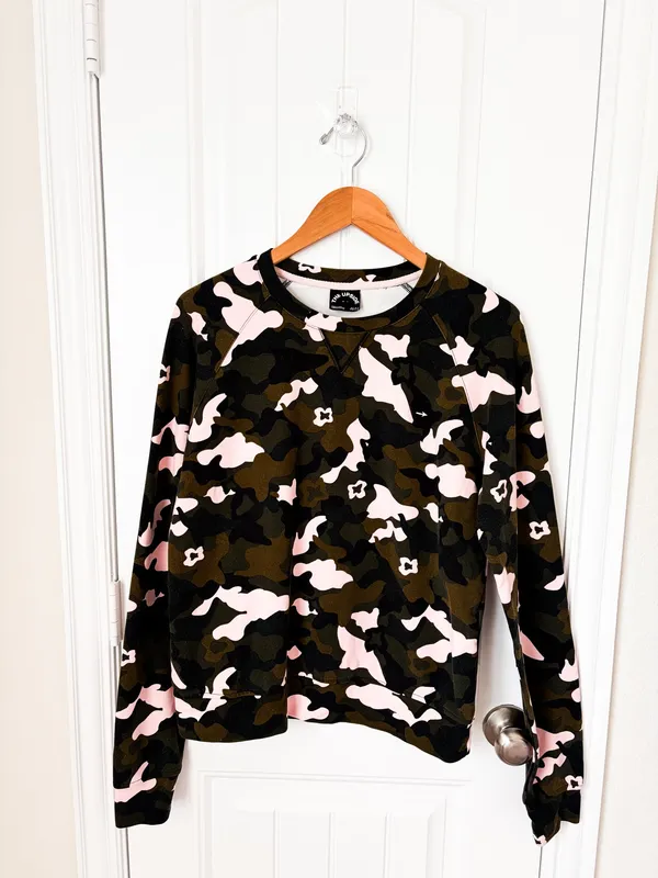 The Upside Forest Camo Bondi Crewneck Sweatshirt Size 6 - Image 3