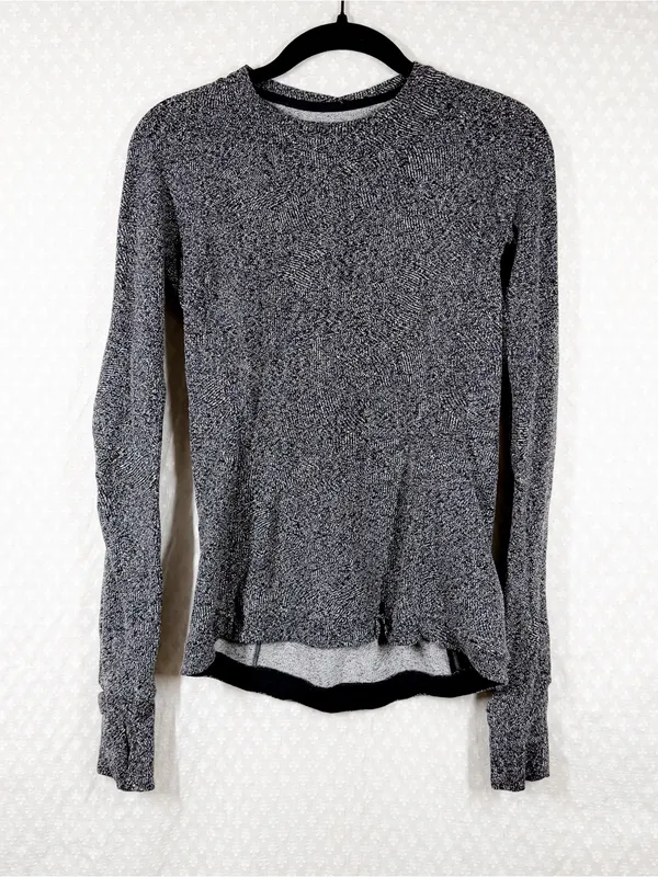 Lululemon Black White Runderful Long Sleeve Top - Image 2