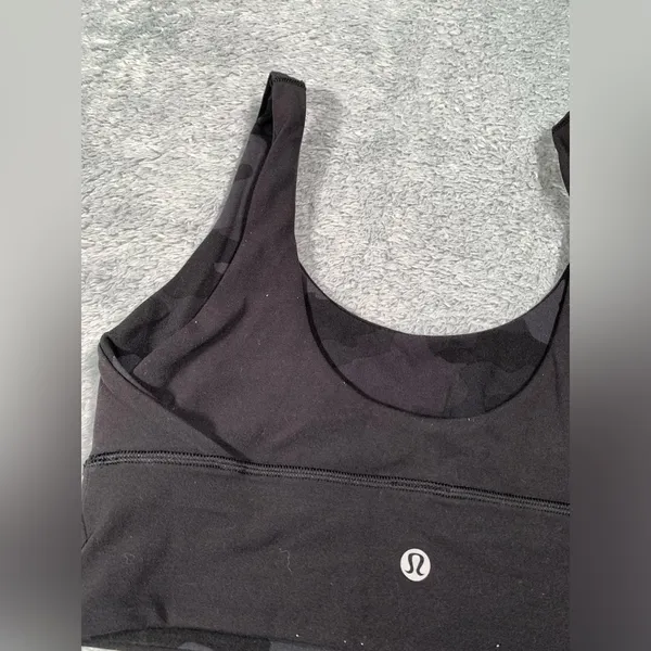 Lululemon athletica align reversible Black camo Sports Bra 6 a/b cup - Image 5