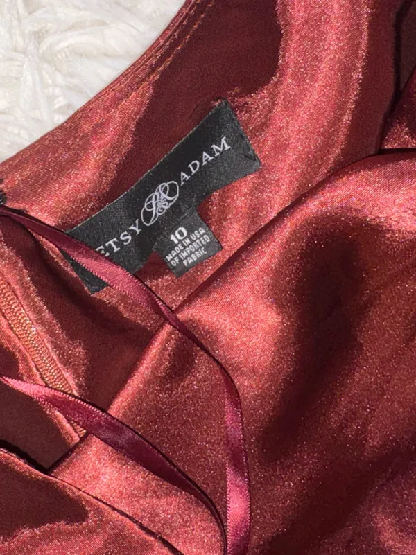 NEW NEW Betsy & Adam Charmeuse Halter nutmeg Dress Sz 10 - Image 7