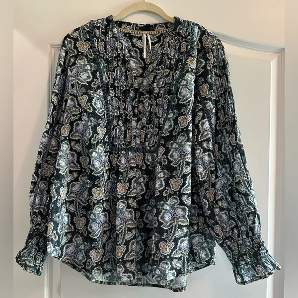 By Anthropologie Women's‎ Large Henley Peasant Blouse Sold Out Online NWOT - Image 7