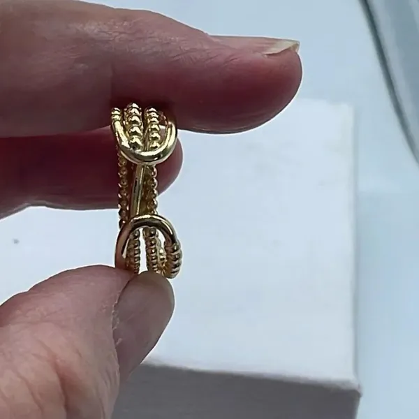 14K vermeil size 8 four rows ring stamped. - Image 4