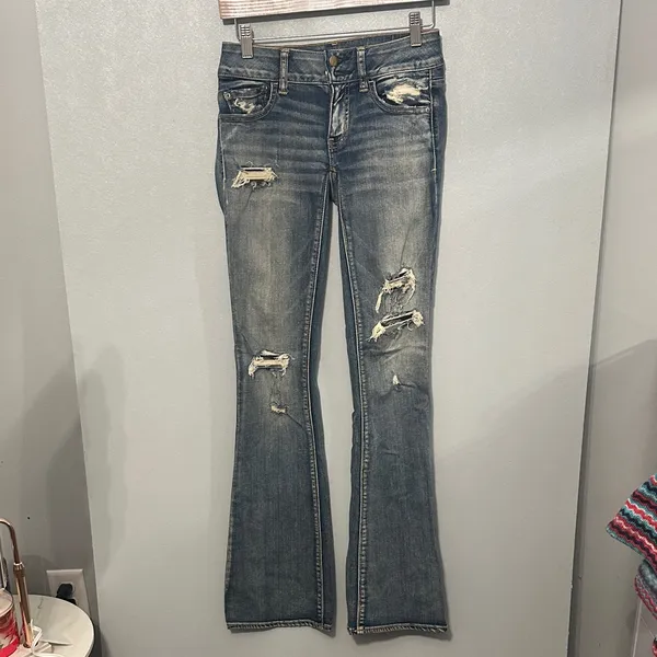 American Eagle Outfitters‎ Women's Distressed Bootcut Jeans - Image 2