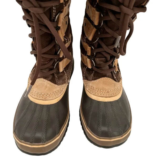 Sorel Women's Brown Leather Joan of Arctic Waterproof Snow Boots Size 5 - Image 8