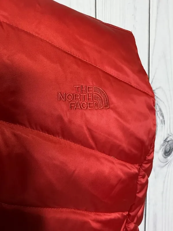 The North Face Aconcagua 550 Down Puffer Vest Womens Sz L Red Full Zip Quilted - Image 8