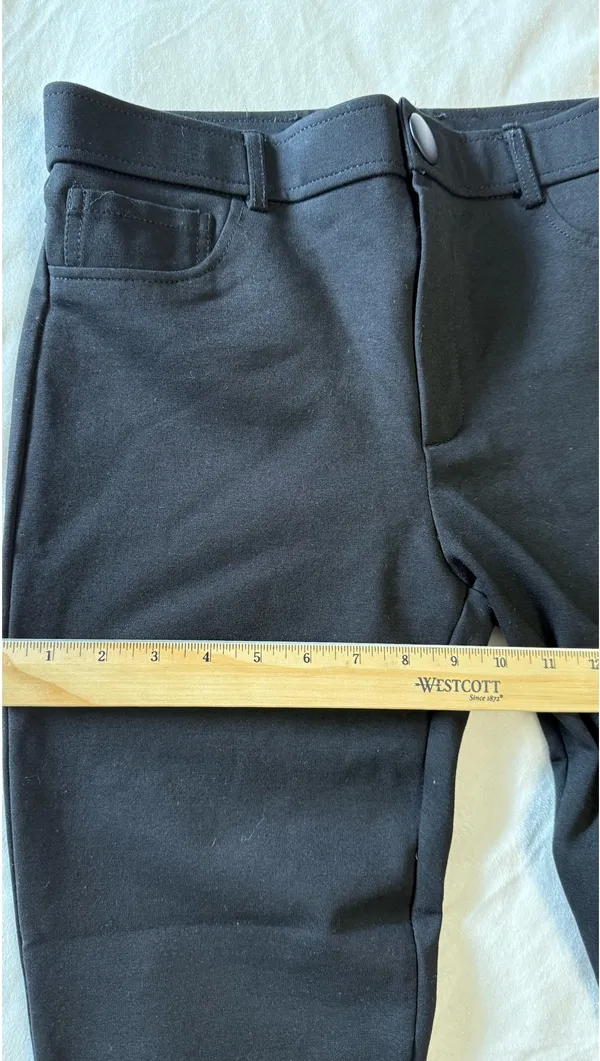 ZARA Black High-Rise Skinny Chino Pants - Size XL - Image 9