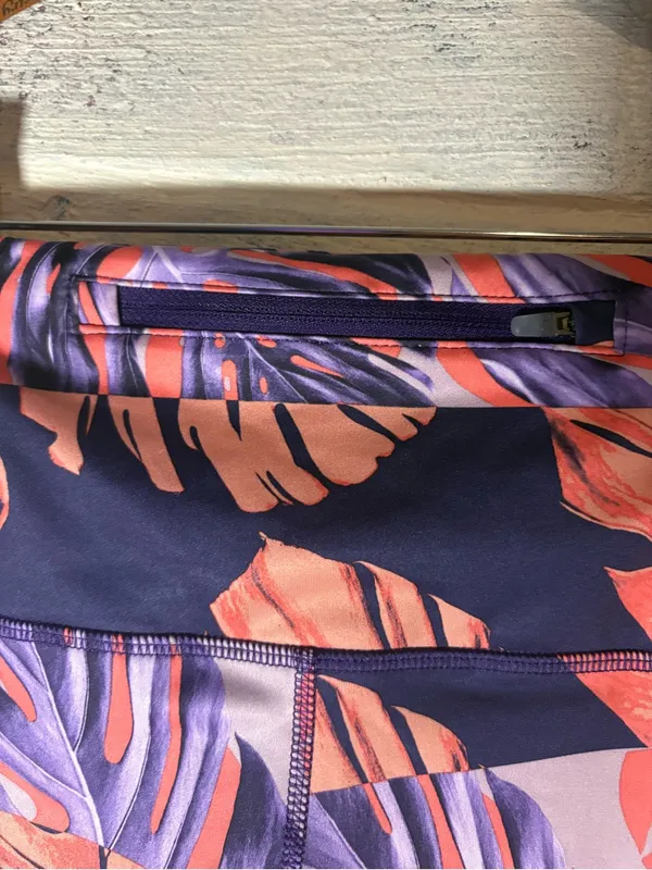 Nike DRI-FIT Fast Runway Print Eggplant High Rise Running Tights XS - Image 6