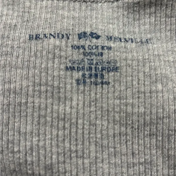 Brandy Melville Heather Gray Ribbed Top Size M - Image 5