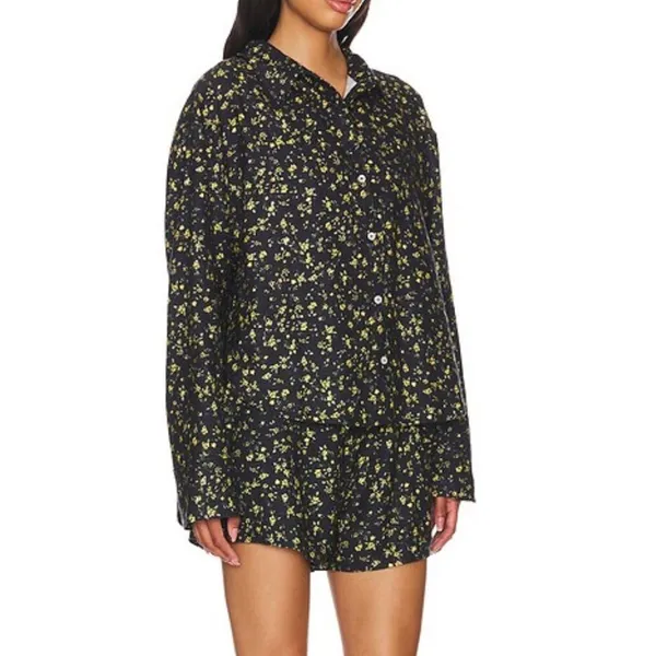 NWT Intimately FP Early Morning Sleep Set in Black Combo Size M‎ - Image 2