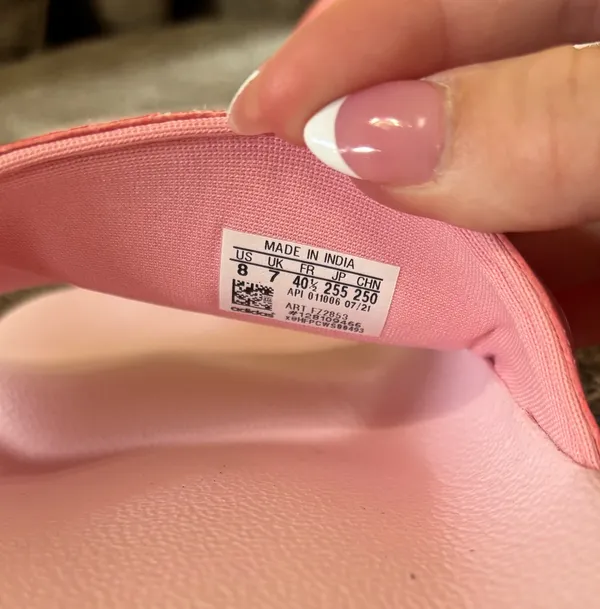 Pink Adidas Slides - Image 3