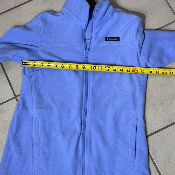 Columbia Women Blue Fleece Zip‎ Up Sweater Jacket Size M. - Image 7