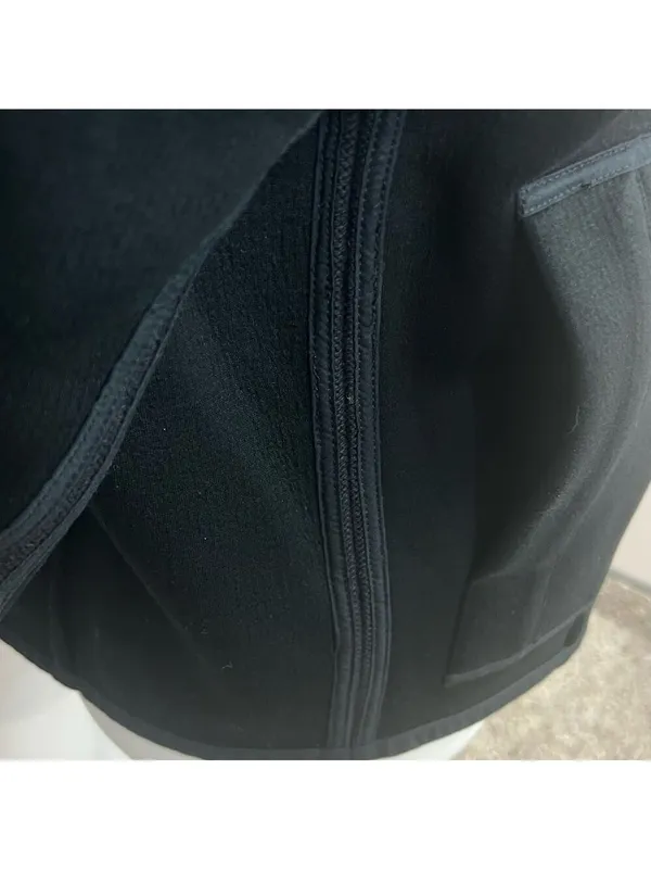 Madewell Oversized The Everywhere Black Jacket Full Zip Size XS Bomber Jacket - Image 9