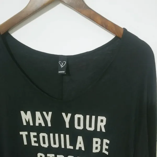 Windsor M Tequila Strong Weekends Long Black Top - Image 4