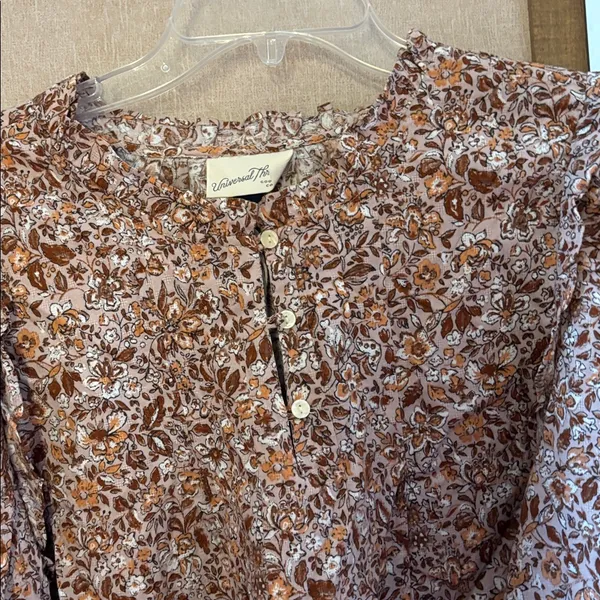 FINAL MARKDOWN Universal Thread Brown Floral Blouse XXL NWOT - Image 4