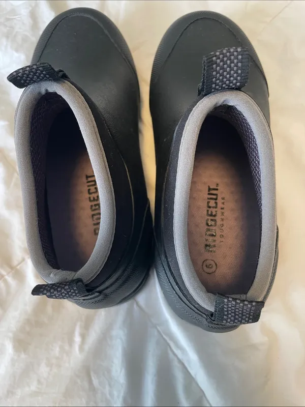Women’s Black Waterproof Winter Slip-On Boots with Pink Logo - Image 9