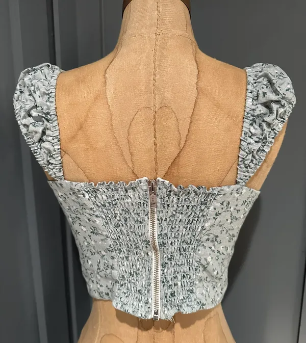 Clyde Linen Top in Agave - Image 3