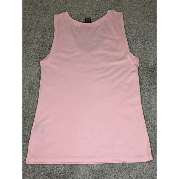 Ralph Lauren Sport Womens Large Pink V-Neck Tank Top Pima Cotton Lyocell - Image 4