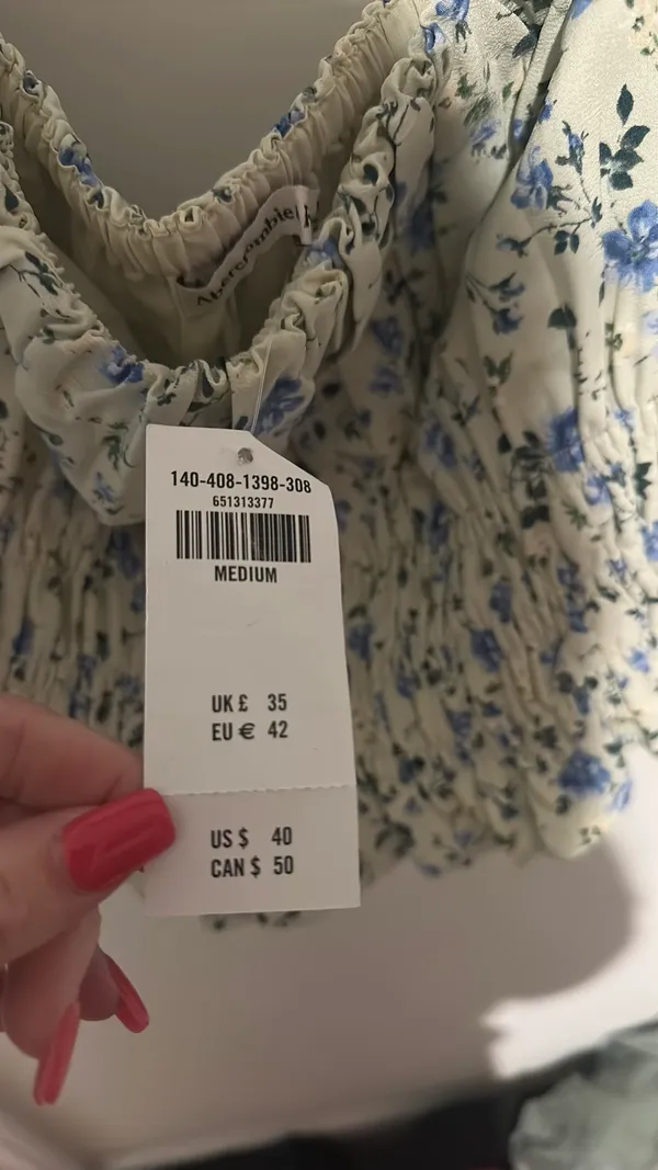 Abercrombie Off-The-Shoulder Top floral - Image 5