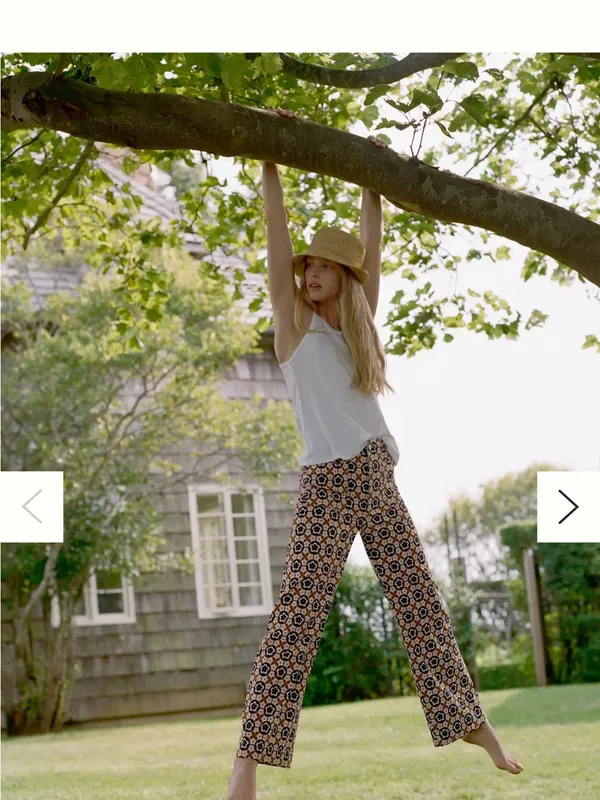 Anthropologie Maeve Colette Cropped Wide Leg Pants Mod Floral Womens 25 - Image 10