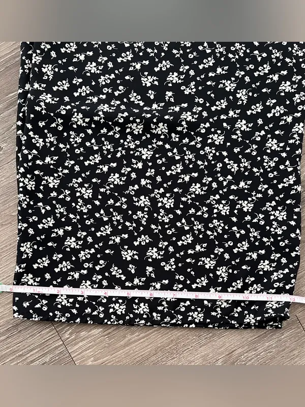 TRIXXI Black Floral Wide Leg Jumpsuit Puff Sleeve Smocked Back S - Image 16