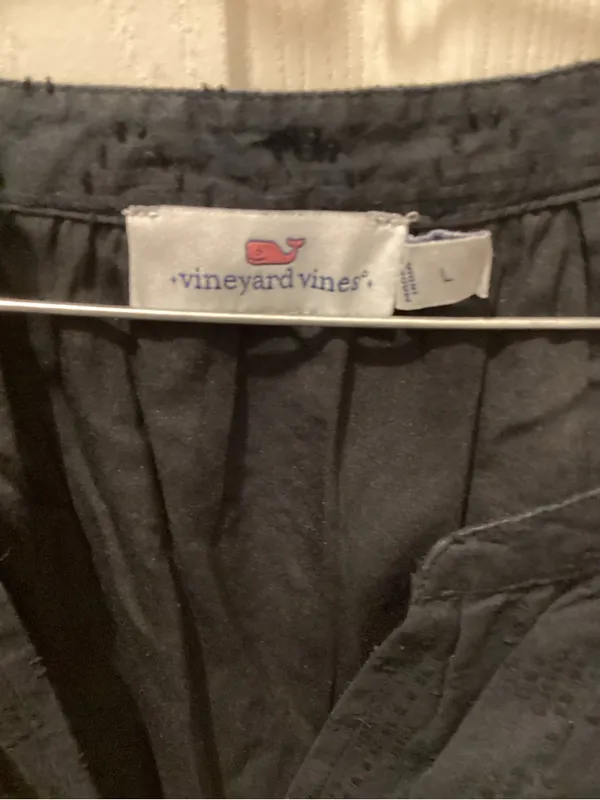 Vineyard Vines Black Tiered Long-Sleeve Dress - Image 2