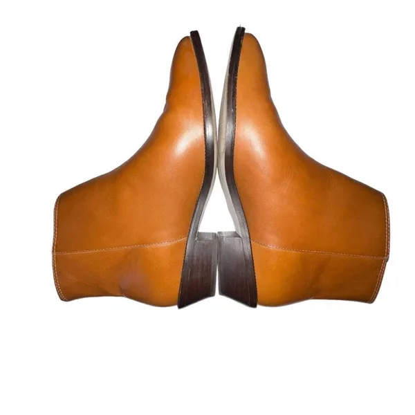 JCREW $228 Frankie Leather Ankle Boots Warm‎ Sepia Brown Size 7.5 Style e0537 - Image 11