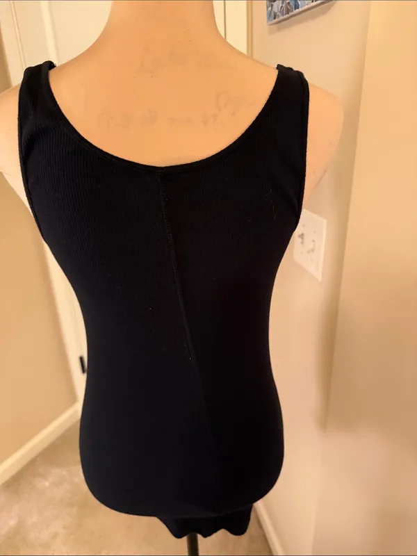 GAP Black Ribbed Scoop Neck Tank Top - Image 3