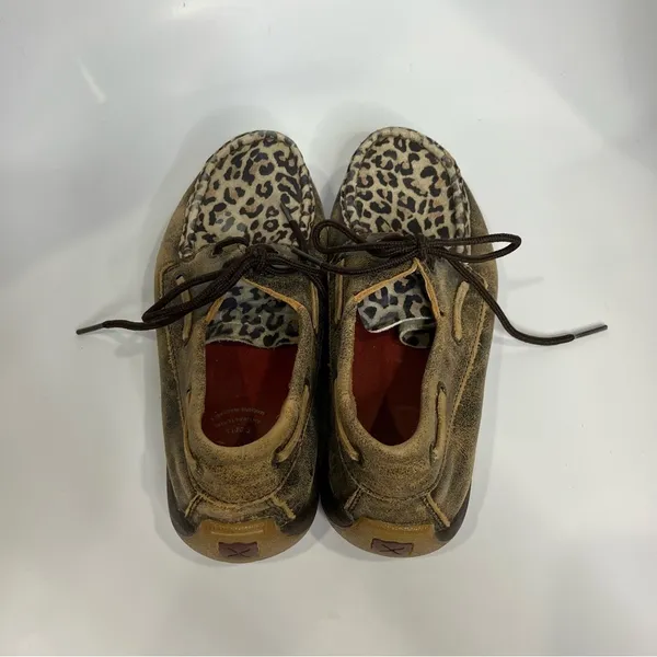 Twisted X cheetah print driving Mocs leather animal print women’s size 8.5‎ - Image 6