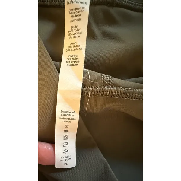 Lululemon Wunder Under Leggings Size 12 Sage Olive Green Sweat Wicking Stretch - Image 8