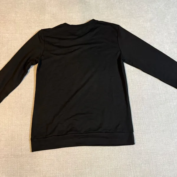 Auntie Sweatshirt Black Graphic Long Sleeve Pullover Size M‎ Varsity Lettering - Image 2