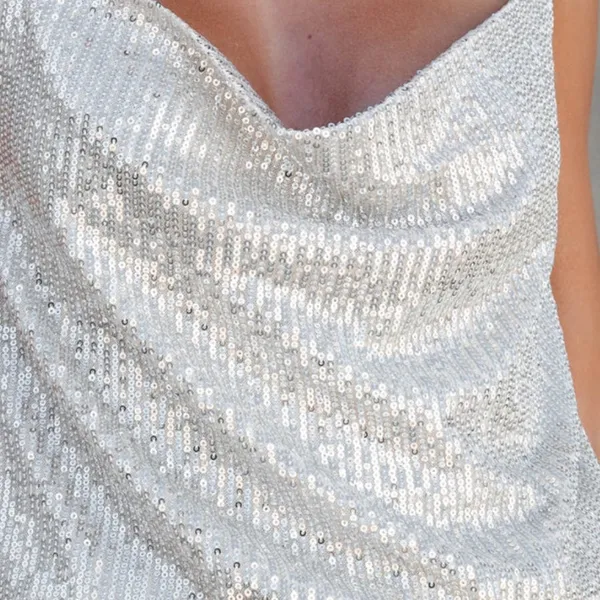 VICI | Diamond In The Sky Sequin Cowl Neck Bodysuit - Image 6