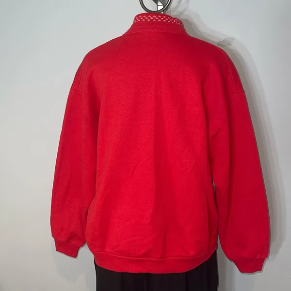 Vintage Morning Sun red birds Christmas lights holiday sweatshirt Medium Petite - Image 2