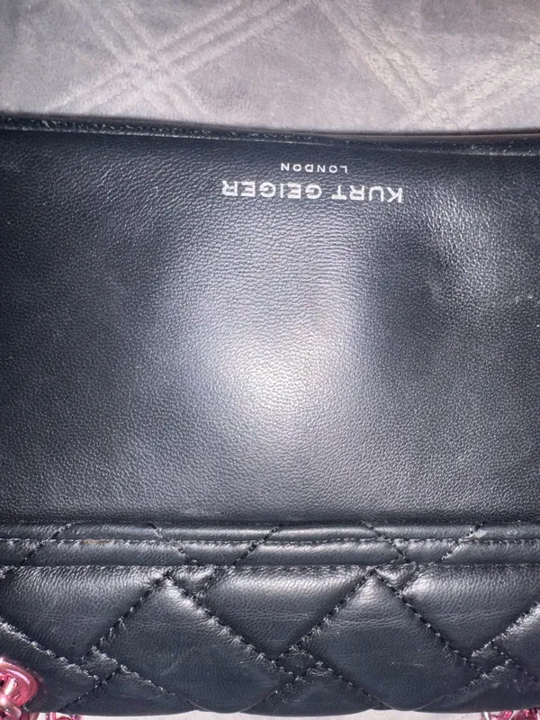 Kurt Geiger Black Quilted Leather Black/pink Bag - Image 4